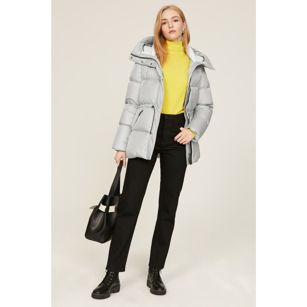 Mackage Freya Gray Nylon Down Fill Outdoor Ski Winter Parka Puffer Coat Small